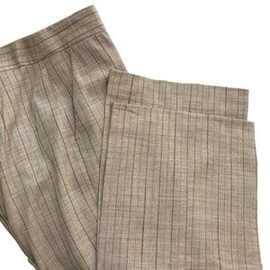 ETRO Pinstriped Straight Wide Leg Wool Blend Menswear Trouser Career Pants